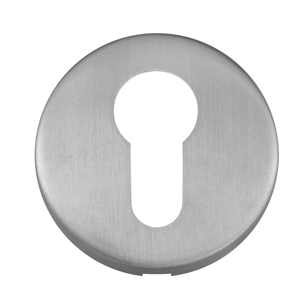 Round Euro Escutcheon - Satin Stainless Steel