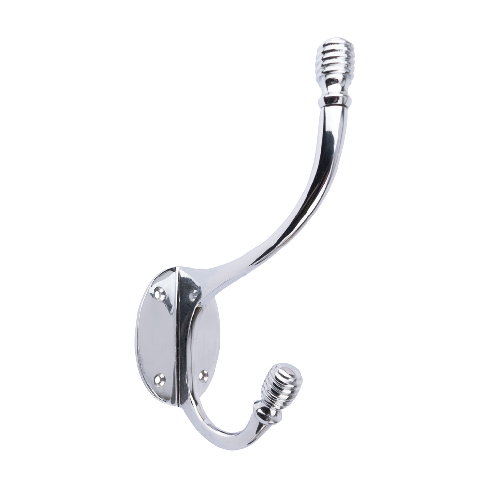 Dart Beehive Hat & Coat Hook - 180mm x 113mm - Polished Chrome