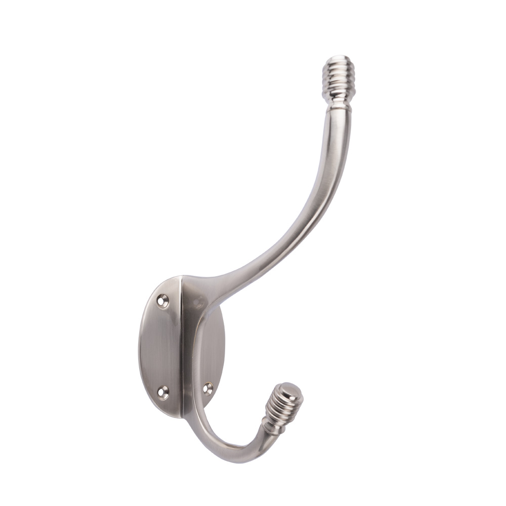 Dart Beehive Hat & Coat Hook - 180mm x 113mm - Satin Nickel