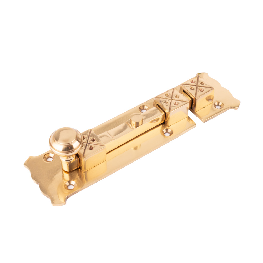 Dart Period Door Bolt - 113mm - Polished Brass