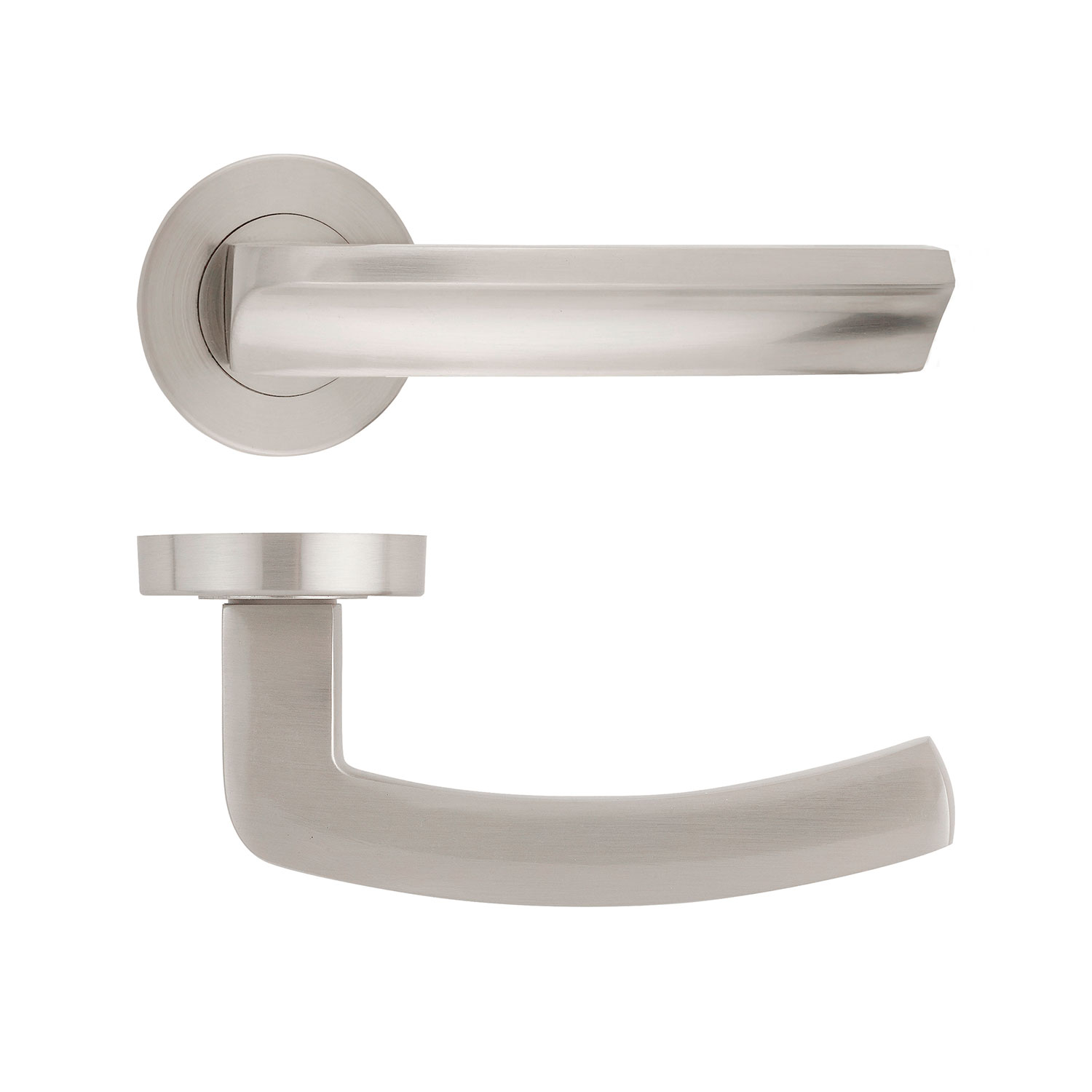 ERA Parallel Lever on Linear Rose Internal Door Handle - Brushed Nickel