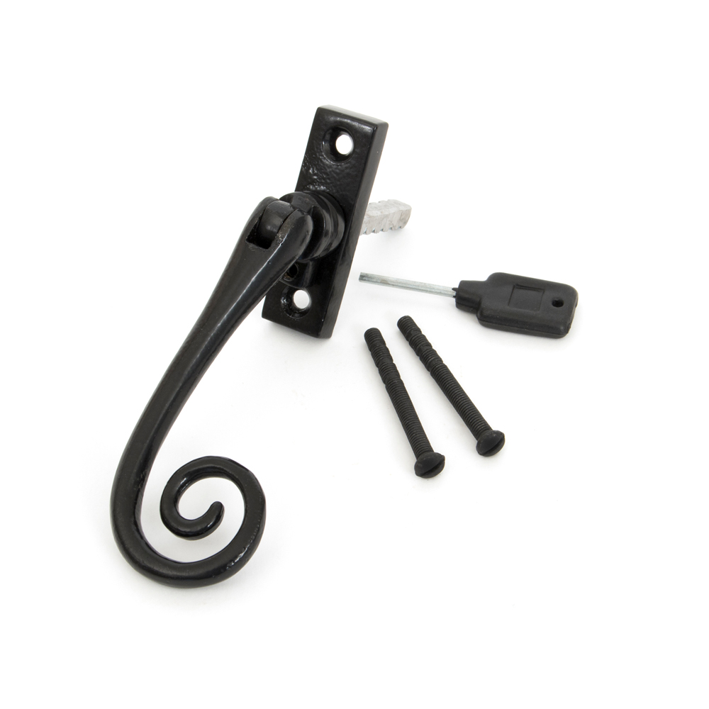 From The Anvil Slim Monkey Tail Espag Window Handle - Black (Right Hand ...