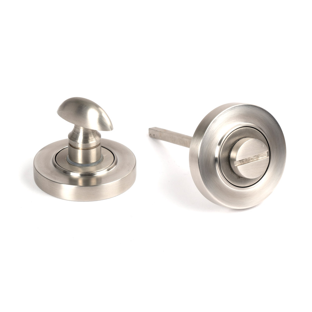 From the Anvil Marine 316 Stainless Steel Round Thumbturn Set (Plain) - Satin