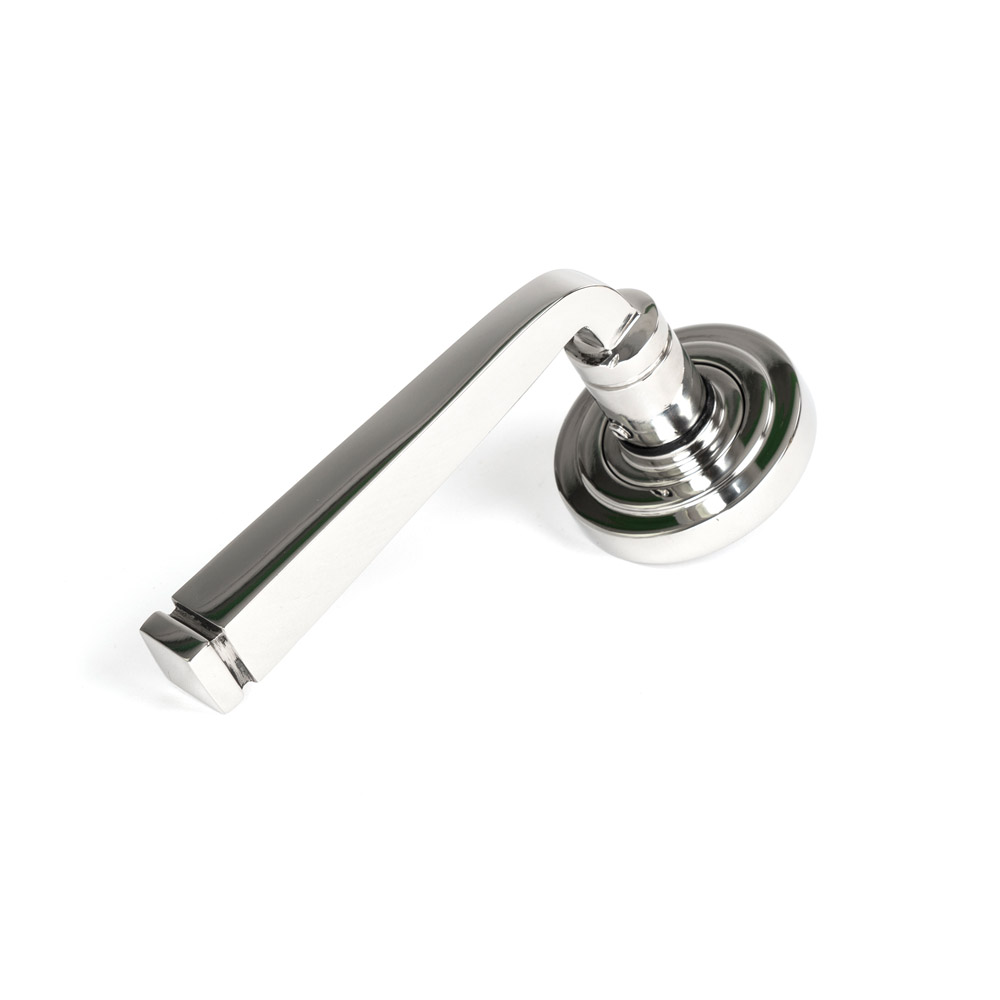 From the Anvil Marine 316 Stainless Steel Avon Round Lever on Rose Set (Art Deco) Unsprung - Polished