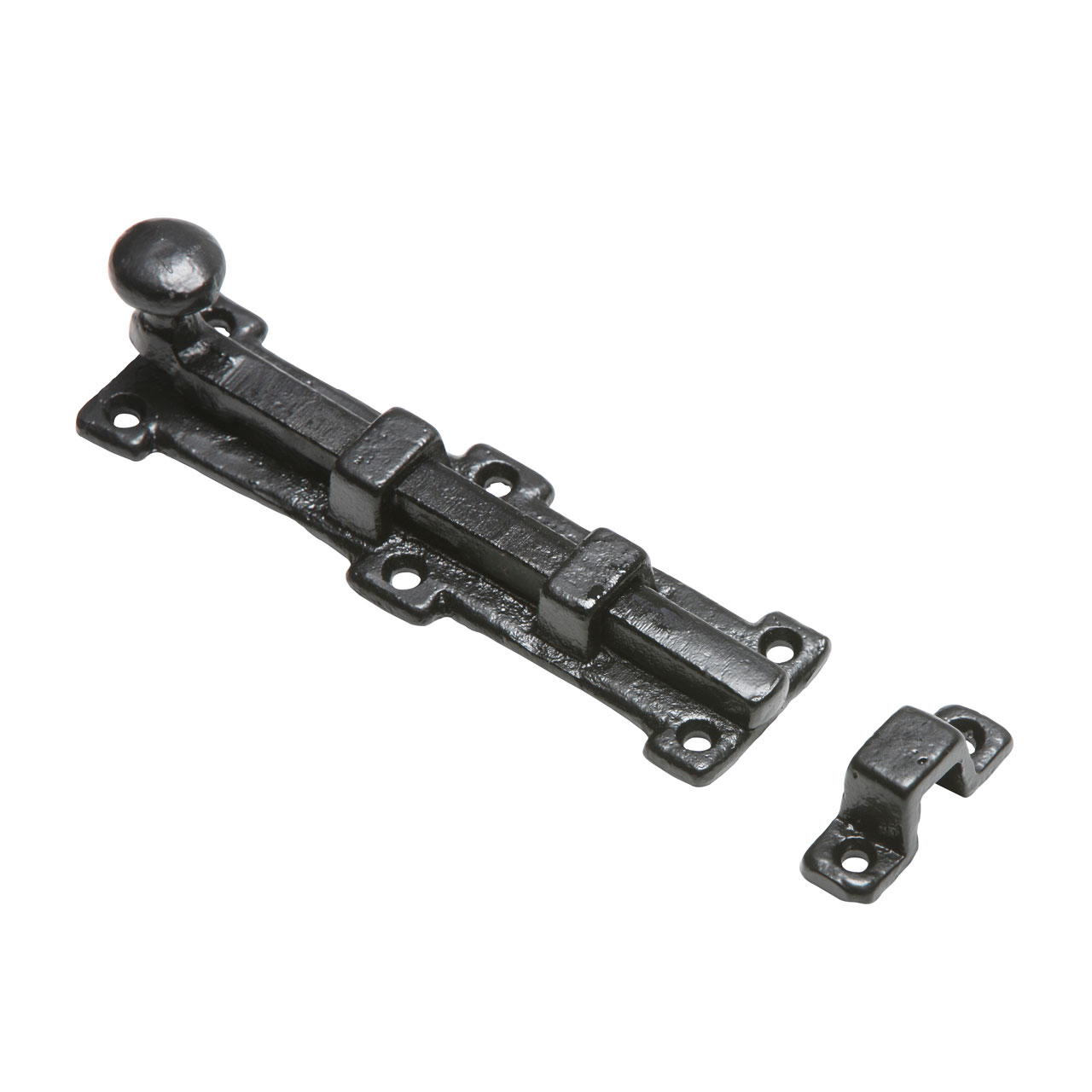 Kirkpatrick 1155-6 Bolt - Straight Door Bolt 6 Inch - Antique Black