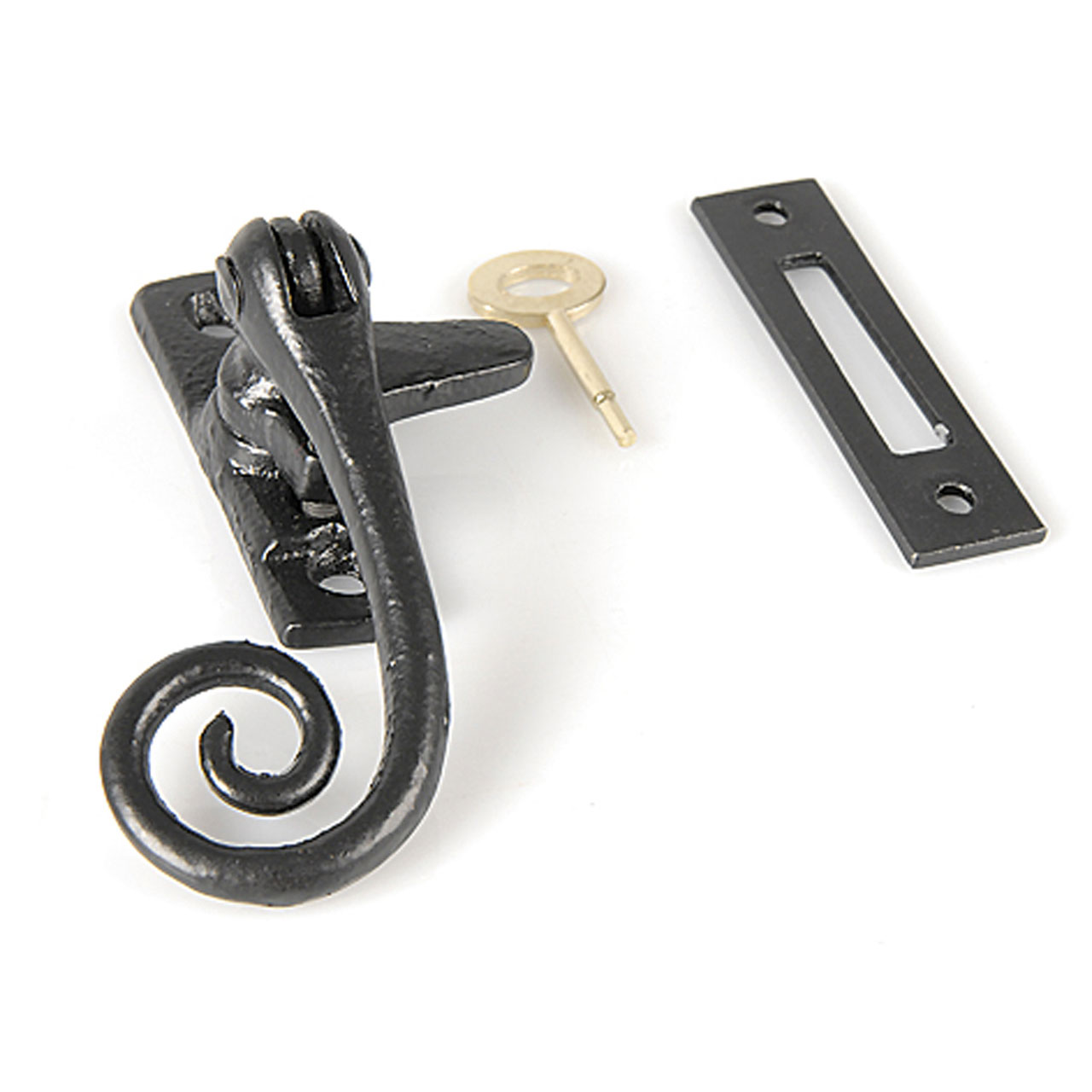 Kirkpatrick 146 Casement Window Fastener - Mortice Plate - Smooth Black (Reversible)