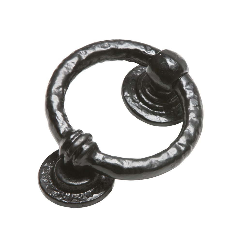 Kirkpatrick 782 4 Inch Ring Door Knocker - Antique Black