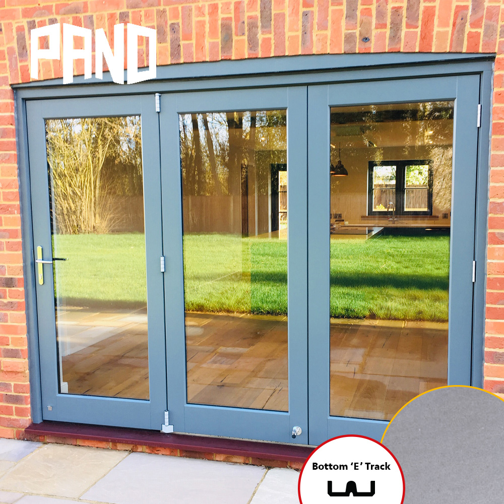 PANO 3 Door 1 Way Bifold Door Kit (Bottom Rolling) 1.8m E Track - Silver