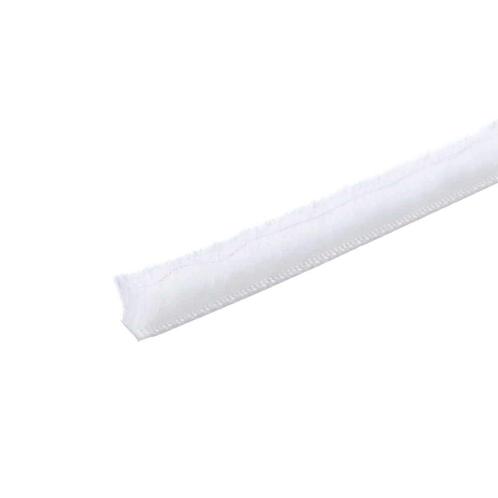 Brush Pile Seal - 4.8mm x 6.5mm (100m coil) - White (with fin)