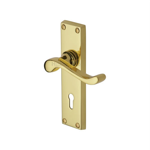 Heritage Brass Bedford Lever Lock Door Handle - Polished Brass